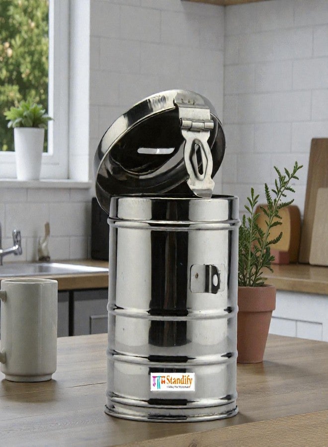 Standify® 1500ML Big Money Bank_A Stainless Steel Money Box Heavy Duty Bachat Gulak for Kids & Adults Unbreakable Piggy Bank. - Image 1